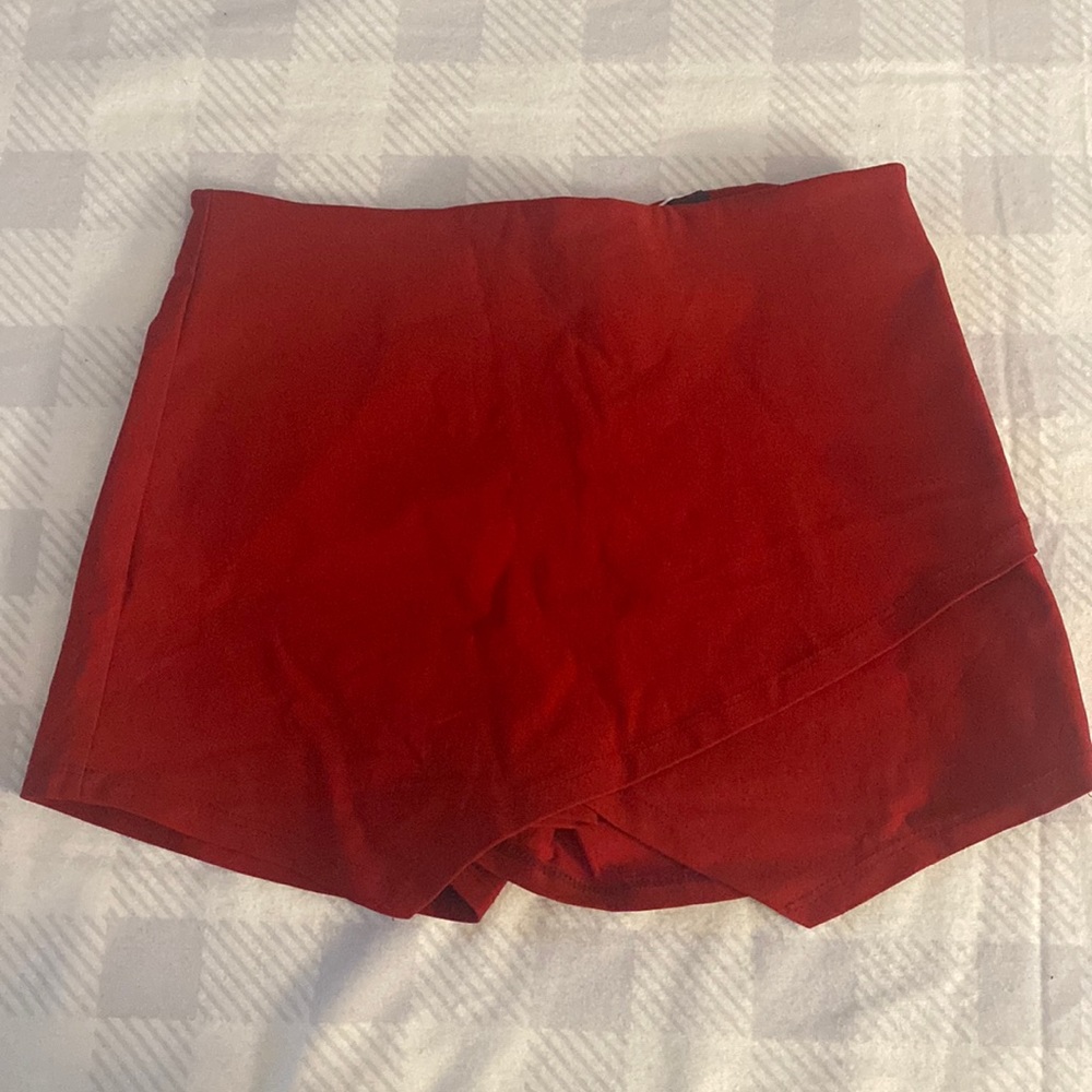 mini red skort